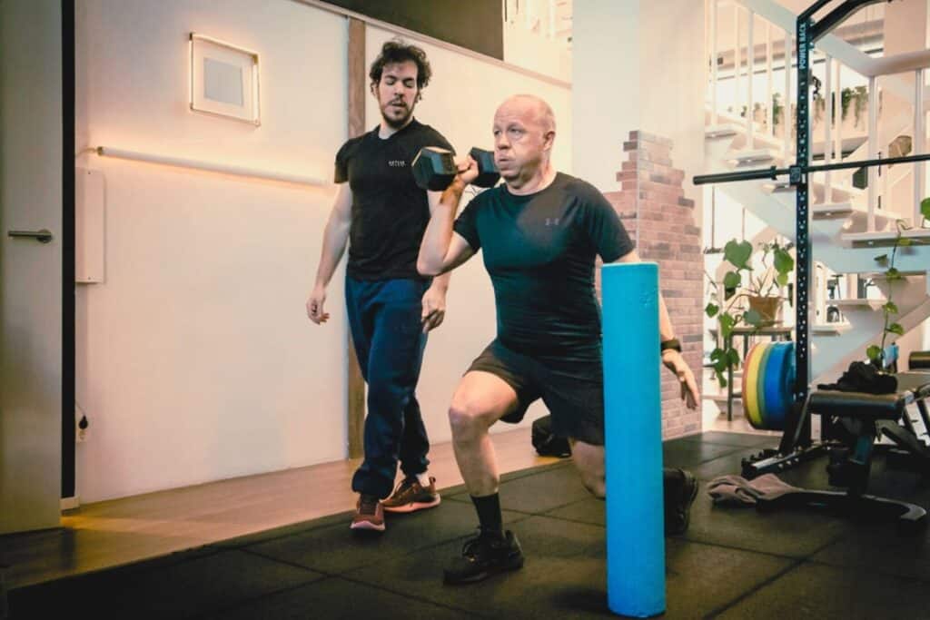 personal trainer Amstelveen Client having personal training at NXT LVL studio Kostverlorenhof