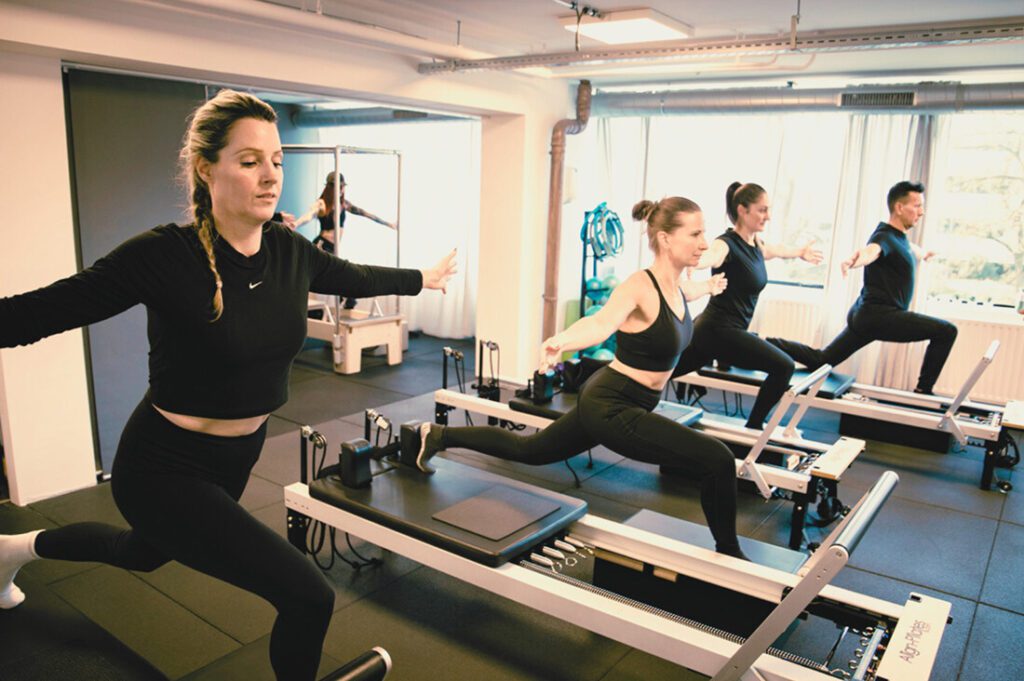 Reformer Pilates class with max 6 participants at NXT LVL Personal Training studio in Amstelveen