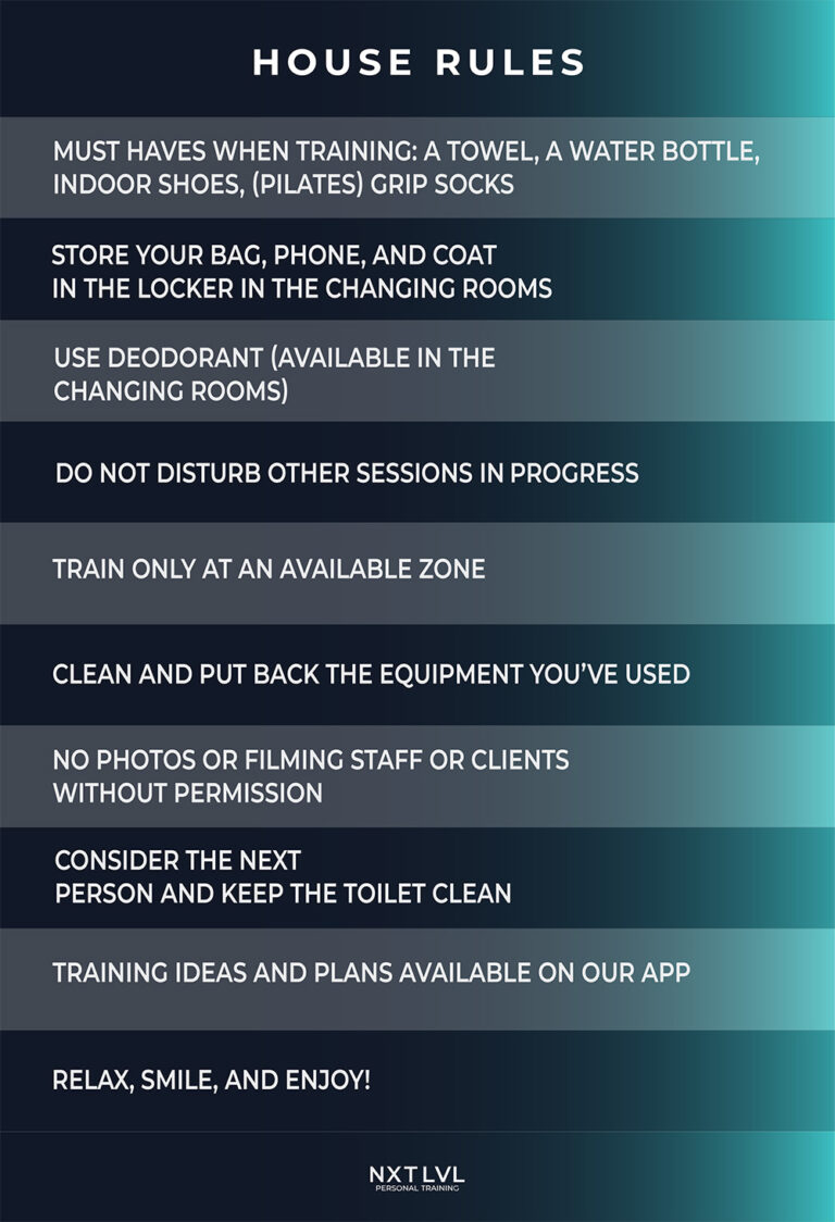 nxt lvl house rules amstelveen personal training