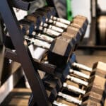 Professional dumbbell setup at NXT LVL Amstelveen studio